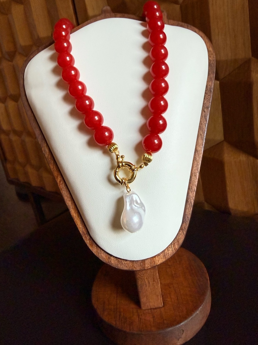 Mayamar Garnet Beaded Necklace